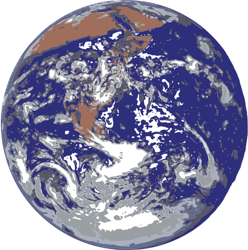 Jorden från rymden vektor ClipArt