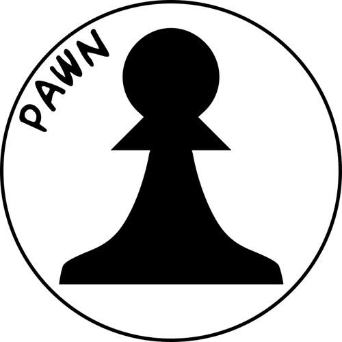 Mustavalkoinen shakkipelinappula