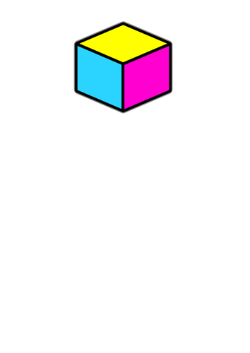 Immagine vettoriale di una scatola di colore