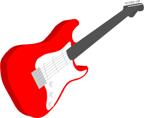 Gráficos vectoriales guitarra eléctrica roja