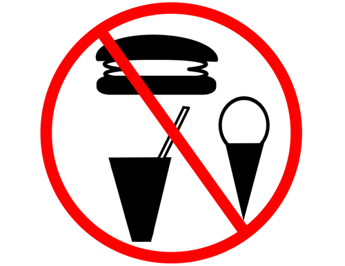ない食べ物許可された記号のベクトル画像