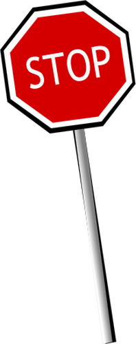 Kallistettu Stop-merkkivektorikuva