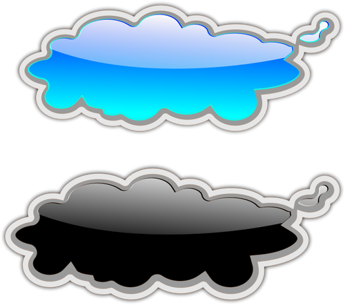 Lucioasă nori vector imagine