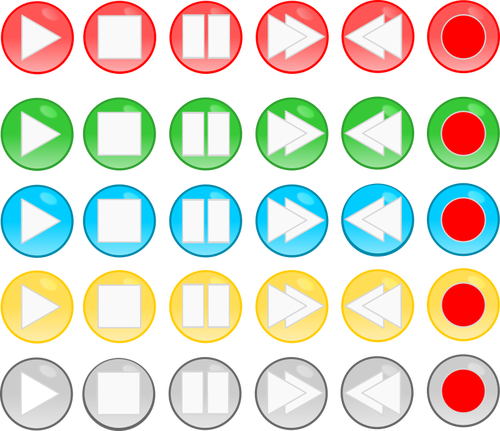 Imagine vectorială de mass-media jucător butoane