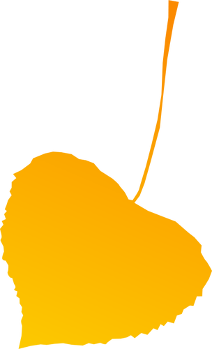 Żółty liść jesieni wektor rysunek