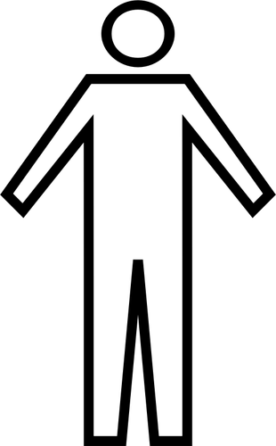 رسم رمز ناقلات خط المرحاض للرجال
