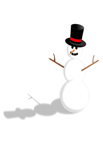Snowman with hat vector image
