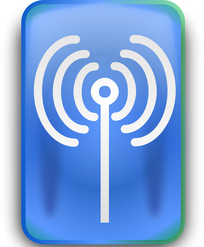 Retangular wi-fi sinal da etiqueta desenho vetorial