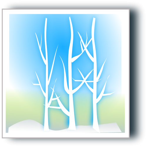 Зимний пейзаж векторное изображение