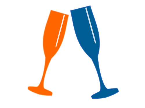 Imagen vectorial de copas de champán