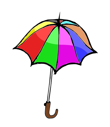 Vector illustration of an umbrella