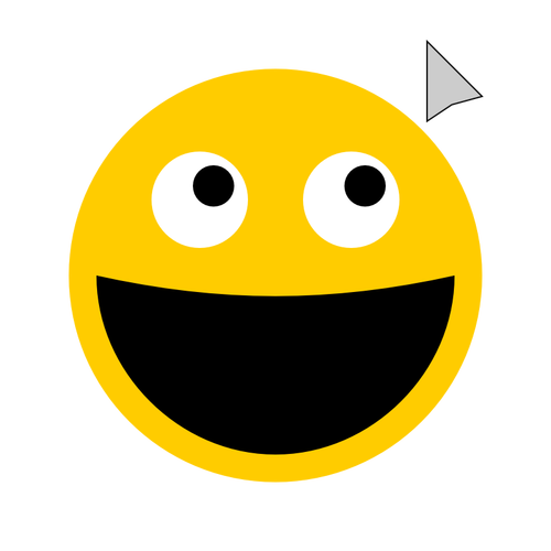 Smiley regardant illustration vectorielle de souris curseur