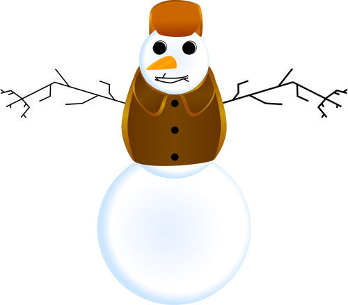 Snowman med klær vektor