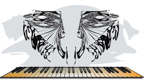 Immagine vettoriale male tastiera pianoforte