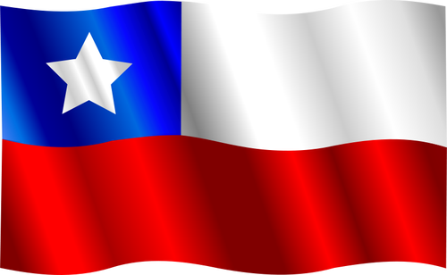 Bandera de Vector chilena ondulado