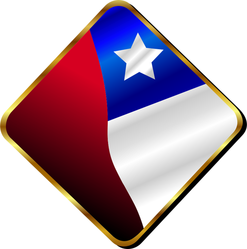 Bandera chilena Pin Vector