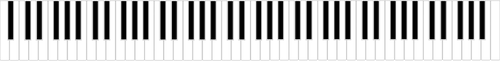 imagem vetorial de teclado piano de 88 teclas