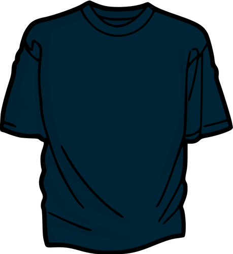 Dunklen Blaut-Hemd-Vektorgrafik