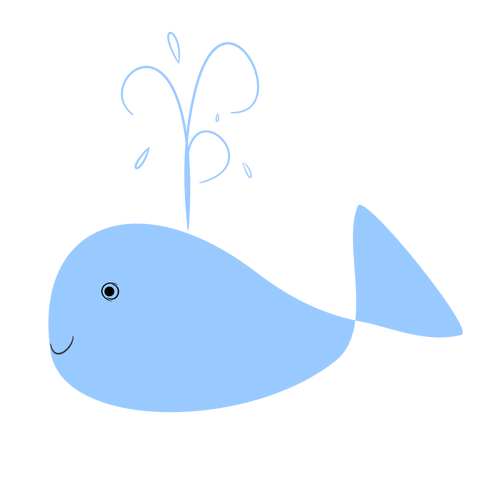 Vecteur de la baleine bleue