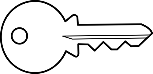 ناقلات قصاصة فنية من مخطط من مفتاح الباب المعدني البسيط