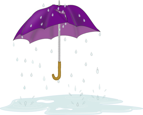 Vektoripiirros repeytyneestä ja revitystä sateenvarjosta