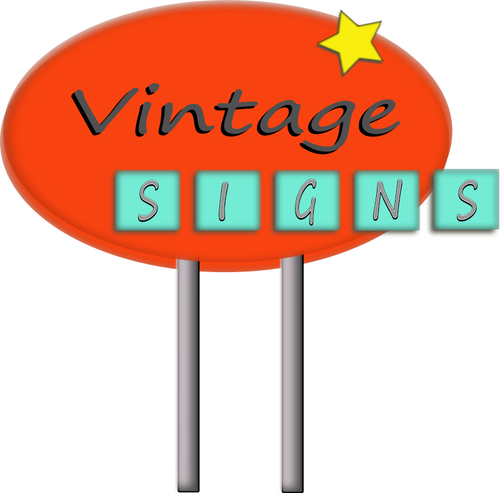 Vintage sinal vector imagem