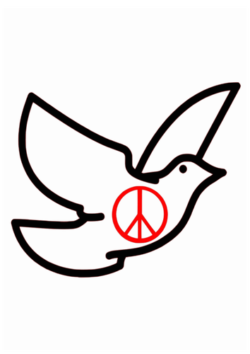 Pomba do vetor de paz