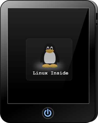 Linux PC van de tablet vector afbeelding