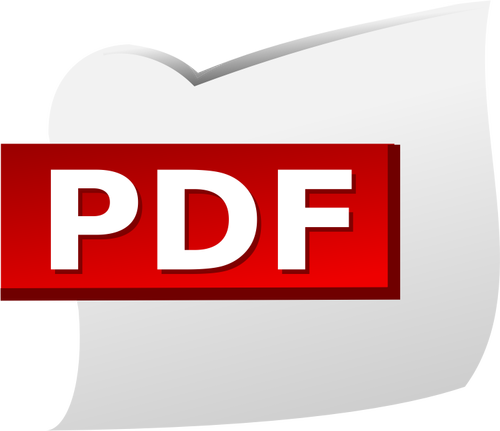 PDF document icon vector clip art