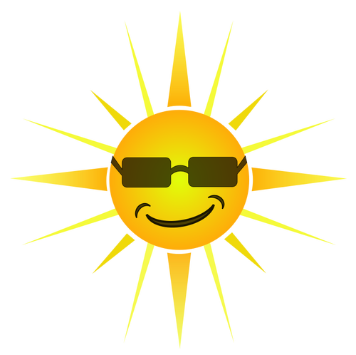 Cool happy Sun vector image