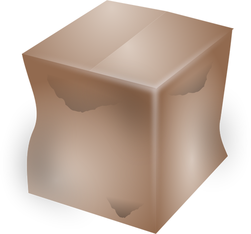 Vector de la imagen de la caja de cartón sucio