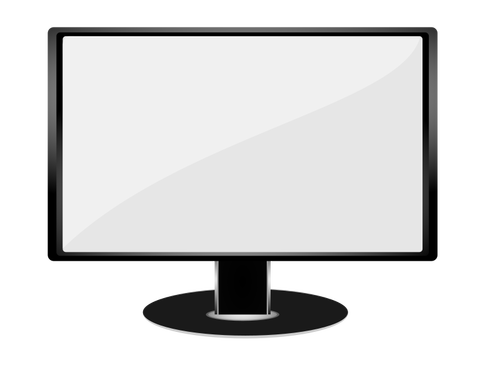 灰色の LCD モニターのベクトル図