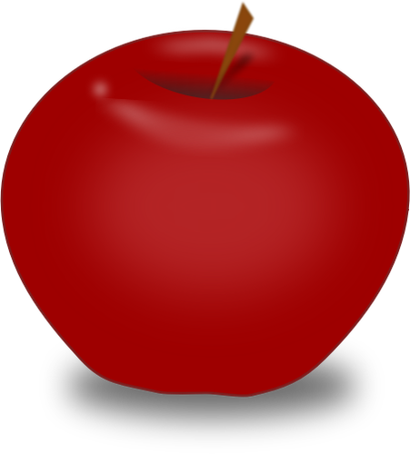 Caricatura de vector de manzana roja