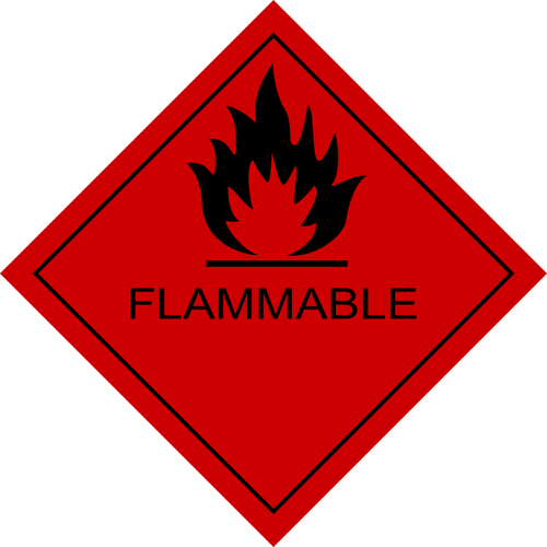 可燃性の警告サイン ベクトル画像