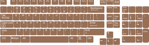 ClipArt vettoriali di layout di tastiera inglese US