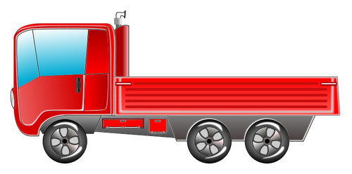 Punainen kuorma-auton vektorikuva