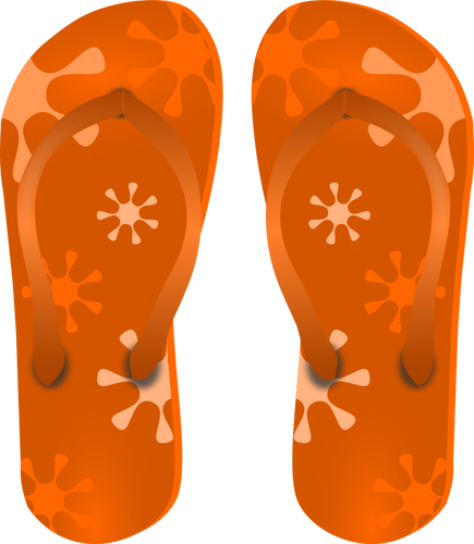 Oransje flipflops vektor illustrasjon