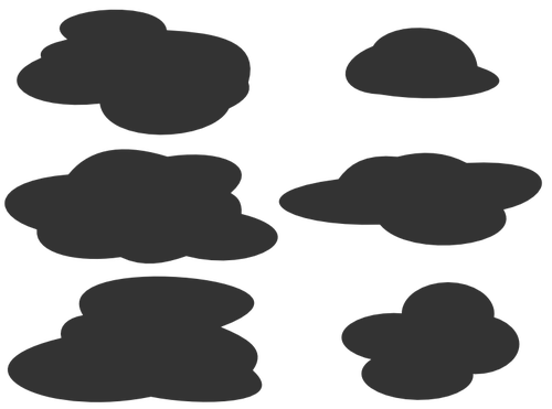 Graue Wolken set Vektor-Bild
