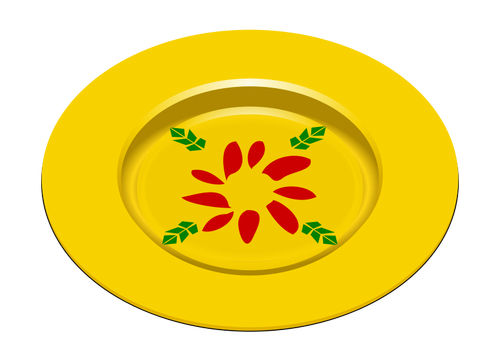 पीले पकवान वेक्टर छवि