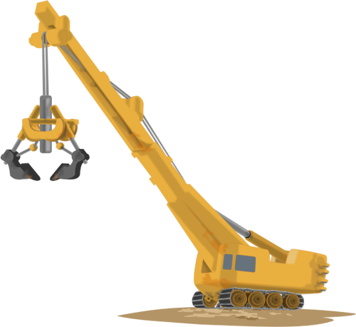 Gambar konstruksi Crane dengan tinggi mencapai vektor