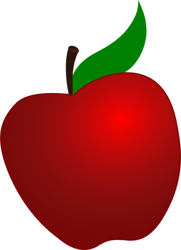 Векторная графика наклонена яблока