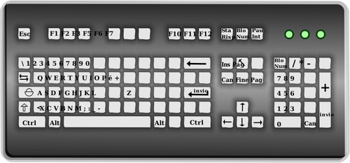 Векторная графика итальянской макет компьютерной клавиатуры