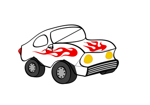 Dibujo vectorial de dibujos animados coche deportivo