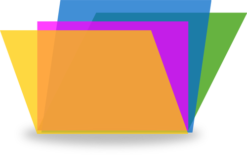 カラフルなコンピューター フォルダー アイコンのベクトル画像