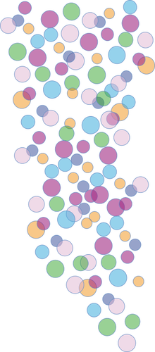 Gekleurde bubbels vector illustraties