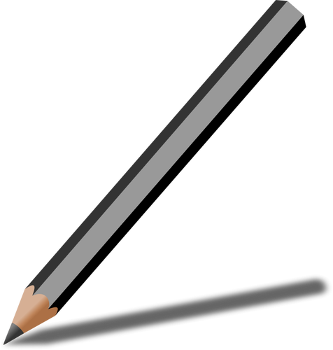 Pensil grafit dengan bayangan vektor ilustrasi
