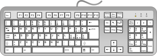 Italiaans toetsenbord vector afbeelding
