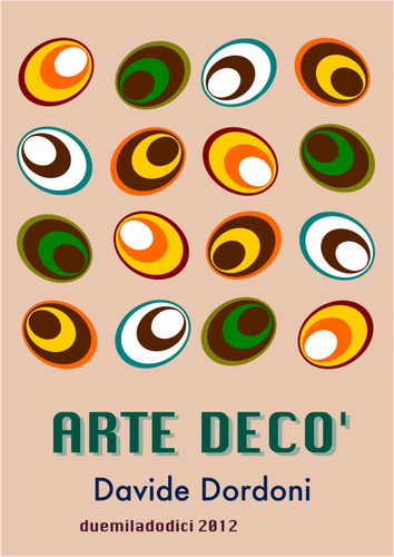 Vektor-Illustration des Art-Deco-Eier-poster