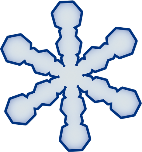 Vektor gambar es kepingan salju biru