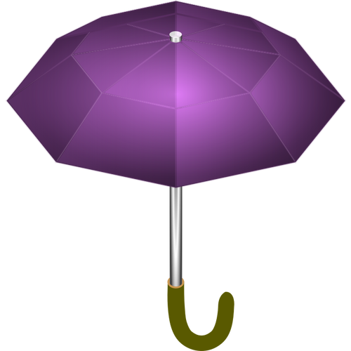 Dibujo vectorial de paraguas púrpura